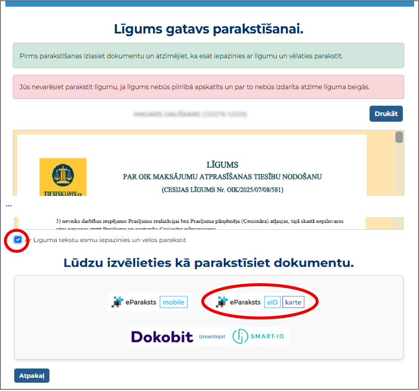 Reģistrācijas poga