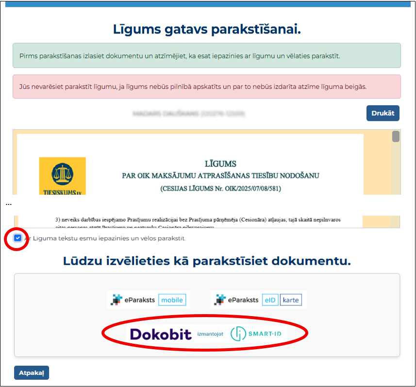 Reģistrācijas poga