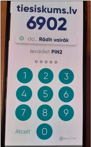 Reģistrācijas poga